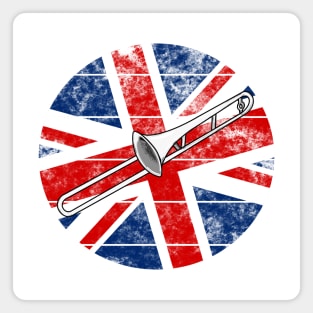 Trombone UK Flag Britain Trombonist British Musician Magnet